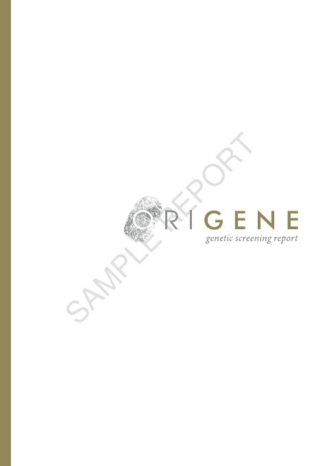 ORIGENE® report
